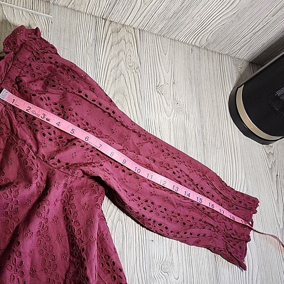 Lane Bryant Off The Shoulder Eyelet Long Sleeve Top Womens Plus Size 22/24 NWT - Picture 8 of 9